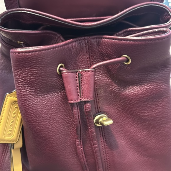 Burgundy Coach Mini Backpack - Picture 5 of 7